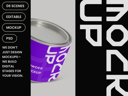 Coffee Powder Can Mockup