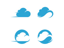 Blue cloud icon logo vector