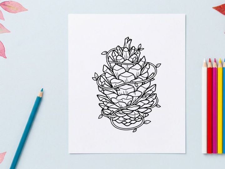 Decorative pine cone arrangement for home decor. Natural botanical centerpiece with rustic charm.