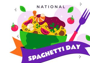 11 National Spaghetti Day Illustration