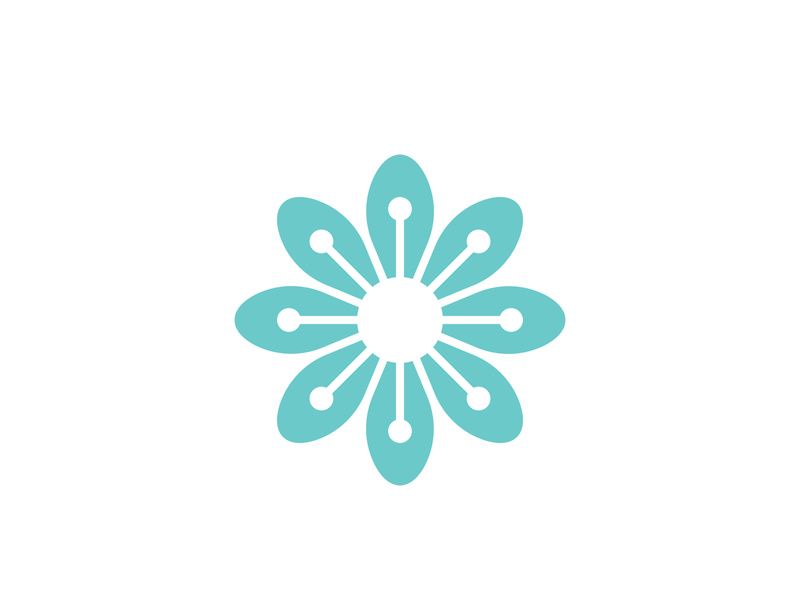 flower vector icon design template