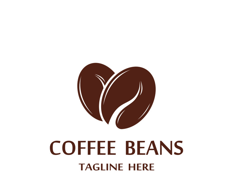 Premium coffee bean logo design.