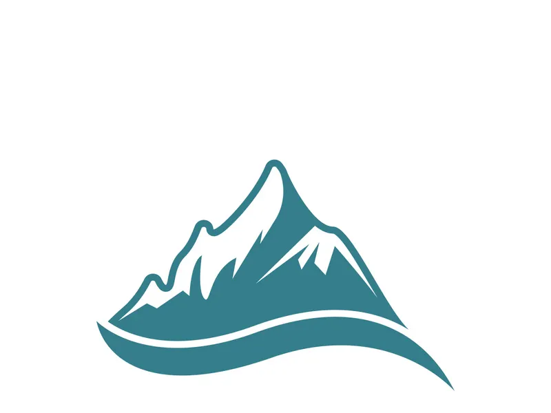 Mountain icon logo template vector illustration design