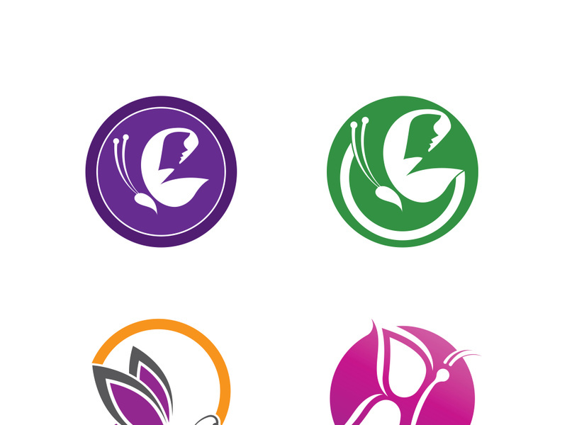 Butterfly logo icon vector design illustration
