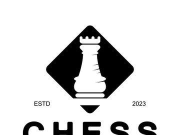 Chess strategy game logo with horse, king, pawn, minister and rook. Logo for chess tournament, chess team, chess championship, chess game application. preview picture