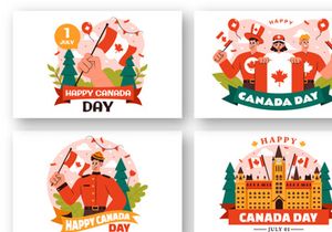 9 Happy Canada Day Illustration