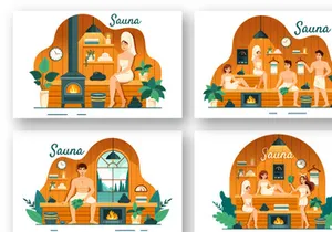 9 Sauna and Steam Room Illustration