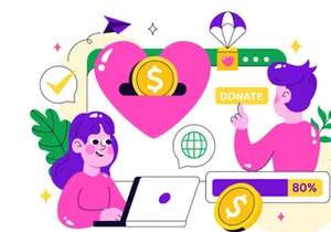 10 Online Fundraising Illustration