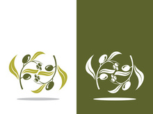 Extra virgin olive oil logo icon design vector illustration