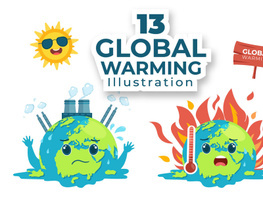 13 Global Warming Cartoon Illustration preview picture