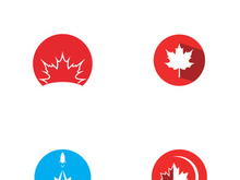 Canadian maple leaf logo design with a creative idea.