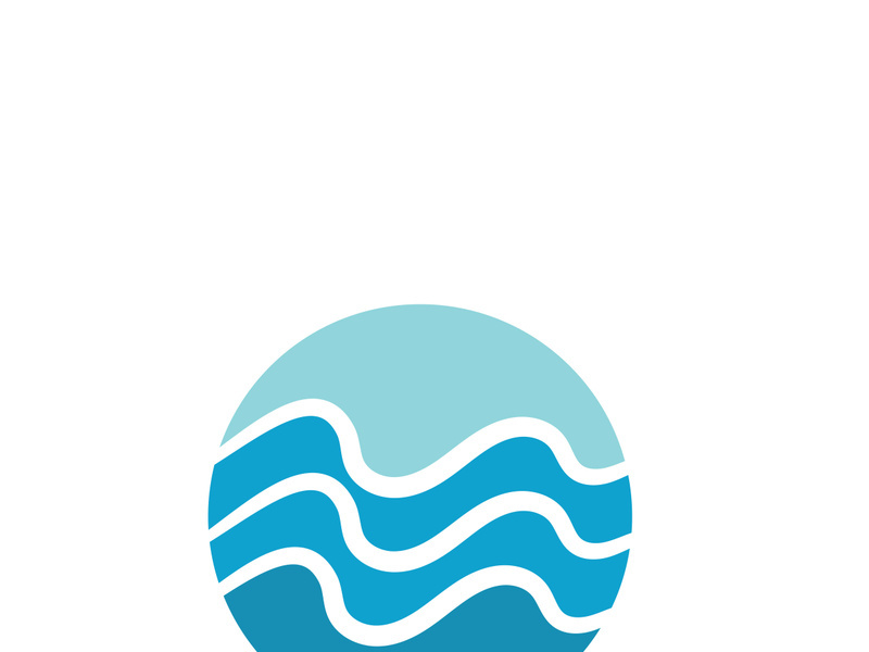 Water wave icon vector illustration design logo