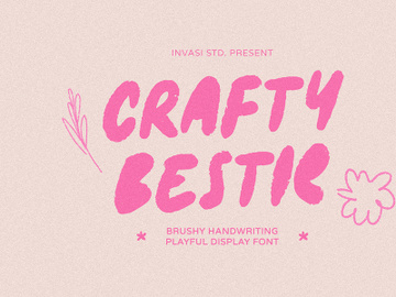 Crafty Bestie - Playful Brush Font preview picture