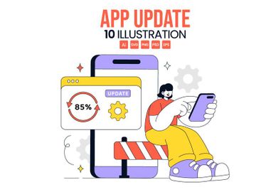 10 App Update Vector Illustration preview picture