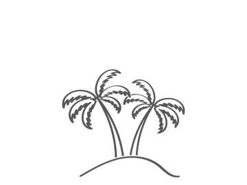 Summer palm tree logo design. preview picture