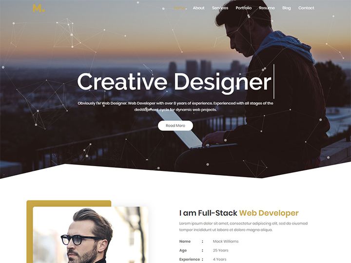 Mira Personal Portfolio HTML5 Template