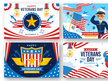 13 Happy Veterans Day Illustration