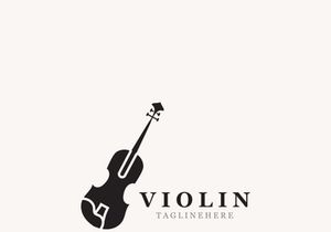 Violin instrument, vintage violin orchestra music design template