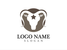 Goat logo template vector icon illustration design