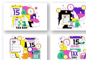 10 Happy Tax Day Illustration