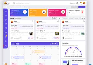 Admin Leave Management Page Web UI Template