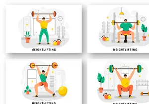 10 Weightlifting Sport Illustration