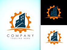 Industrial logo design concept