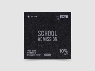 Blackboard School Admission Instagram Posts Template preview picture