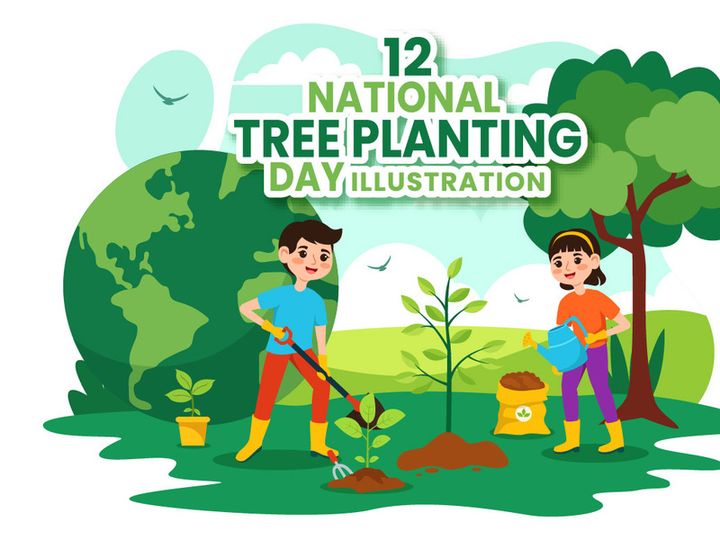 12 National Tree Planting Day Illustration