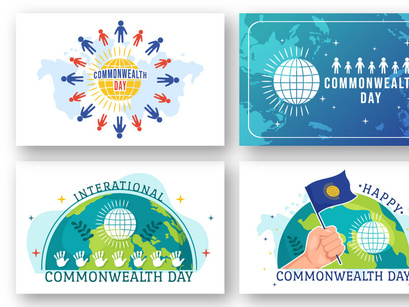 12 Commonwealth of Nations Day Illustration