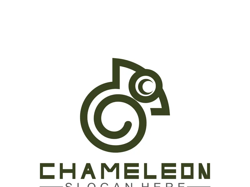 Chameleon logo design template. Vector illustration