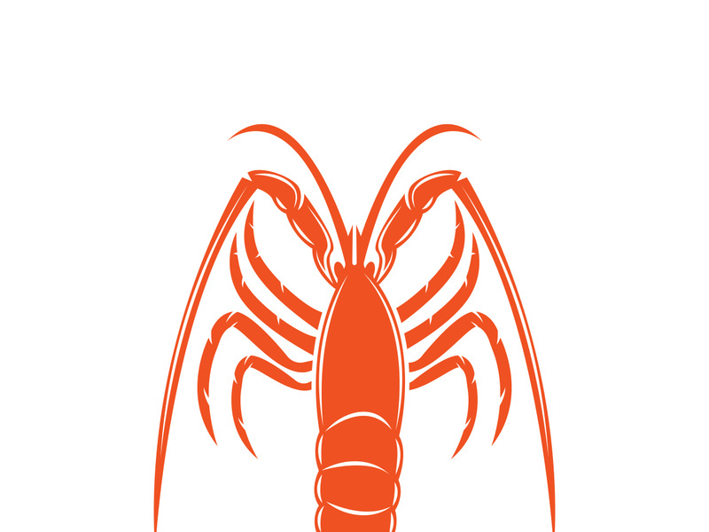 Lobster logo design template vector