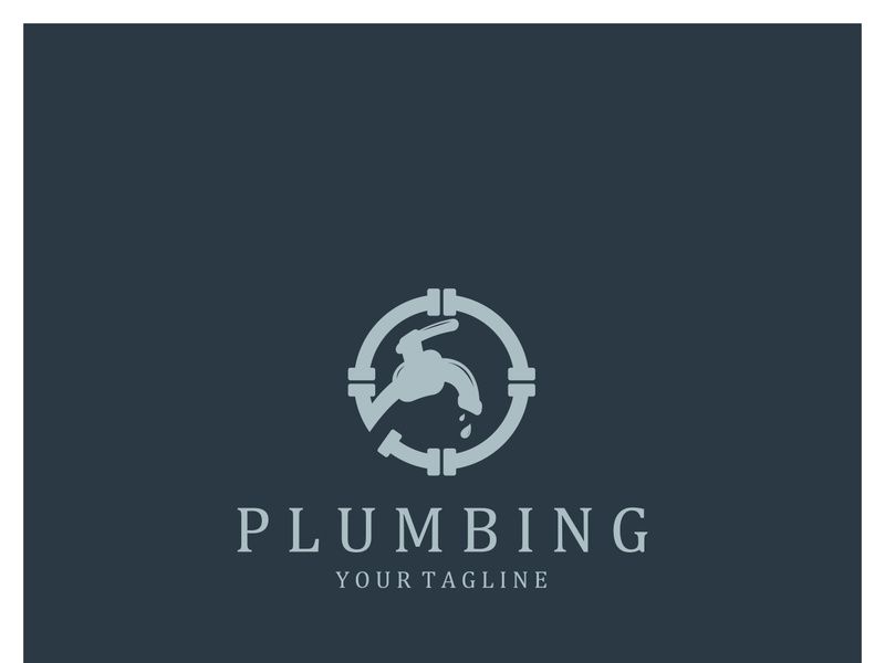 Plumbing logo vector design template. water pipe logo design.Leaking water logotype,Design Concept, Creative Symbol, Icon