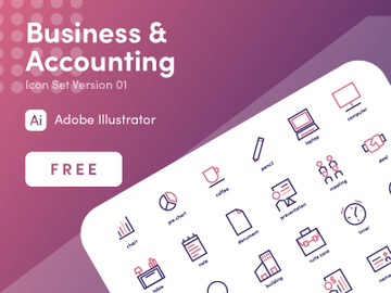 Free Business & Accounting Icon Set Version 01 preview picture