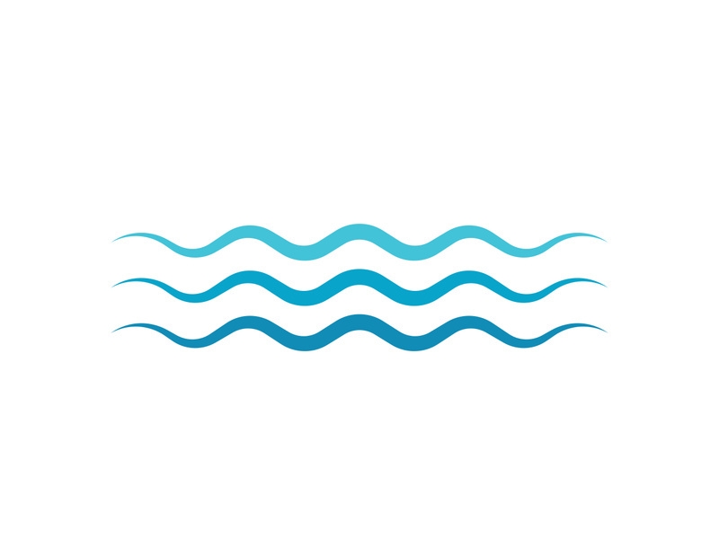 Water wave vector icon illustration