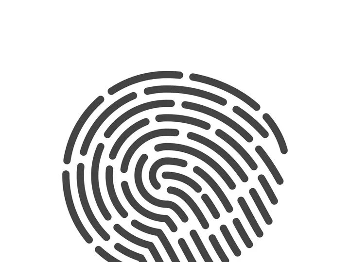 Digital fingerprint vector illustration logo icon