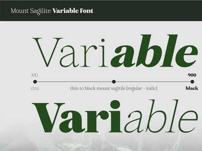 Mount Sagilite – Modern Serif Family Typeface with Variable Font