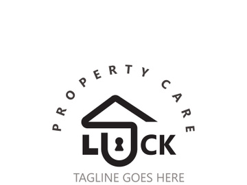 Lock House secure logo design, smart key home vector concept template preview picture
