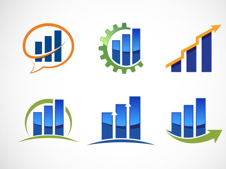 Finance and accounting logo design set vector template
