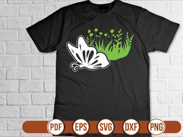 butterfly vintage t shirt Design preview picture