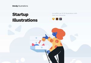 Unruly: 20 vector illustrations for your landing page