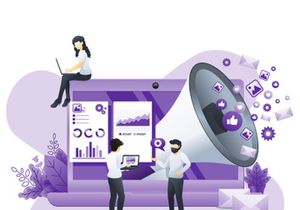 Modern Flat Design Concept Of Digital Marketing