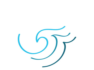 Ocean water wave wave logo design. preview picture