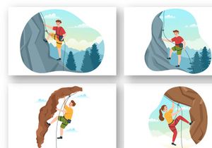 13 Cliff Climbing Illustration