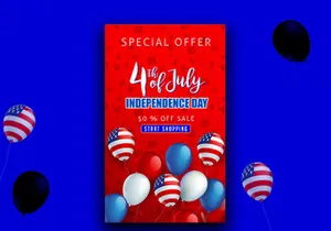 USA Independence Day Sale Promotion Advertising Banner 02