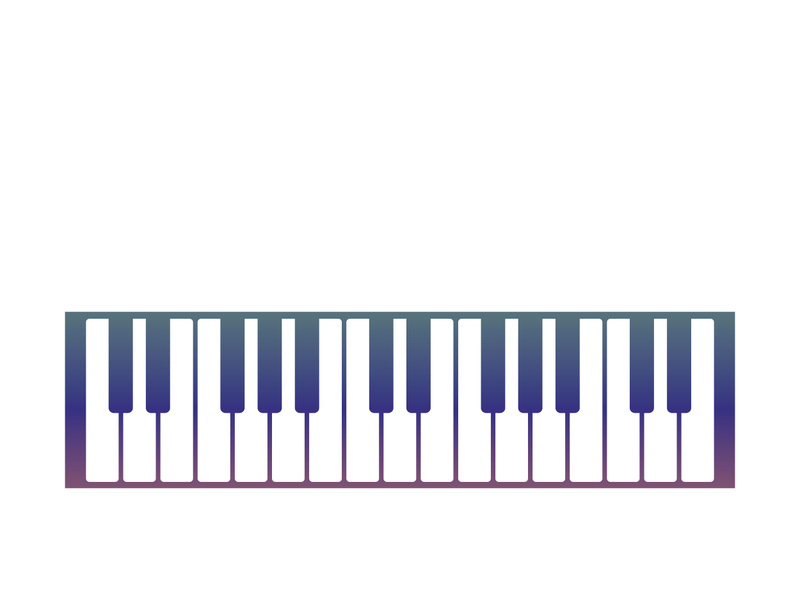 Keyboard piano vector Musical instrument illustration design template