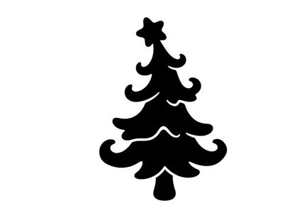 Silhouette of a Christmas Tree for Holiday Celebrations and Decorations