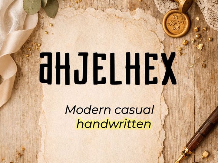 AHJELHEX – Modern Casual Handwritten Font - (TTF)