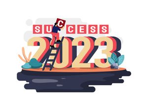 Happy new year 2023 flat illustration