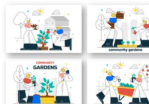 10 Community Garden Illustration